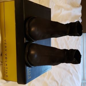 Women's Black Suede Booties Sz. 8